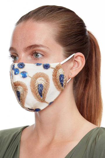 City Goddess Fabric Face Mask - Sequin Embellished City Goddess